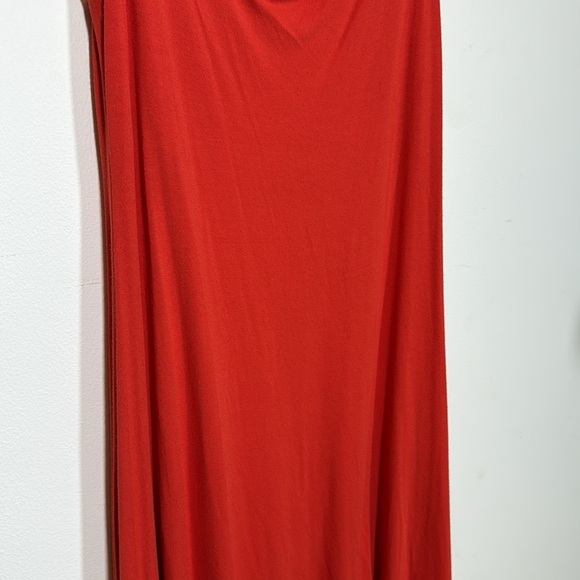 Eileen Fisher Womens Orange Coral Asymmetrical Hem Sleeveless Dress Sz PP 0-2 - Picture 4 of 13